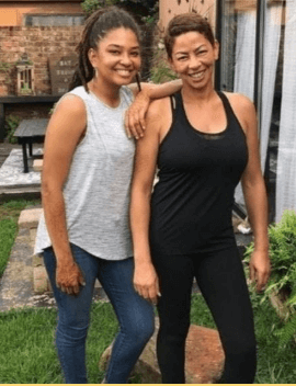 Wanda with her daughter, Tanita